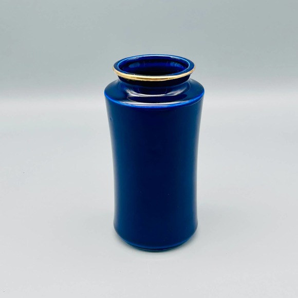 Vintage Cobalt Japanese Floral & Bird Vase 6” - Picture 4 of 9